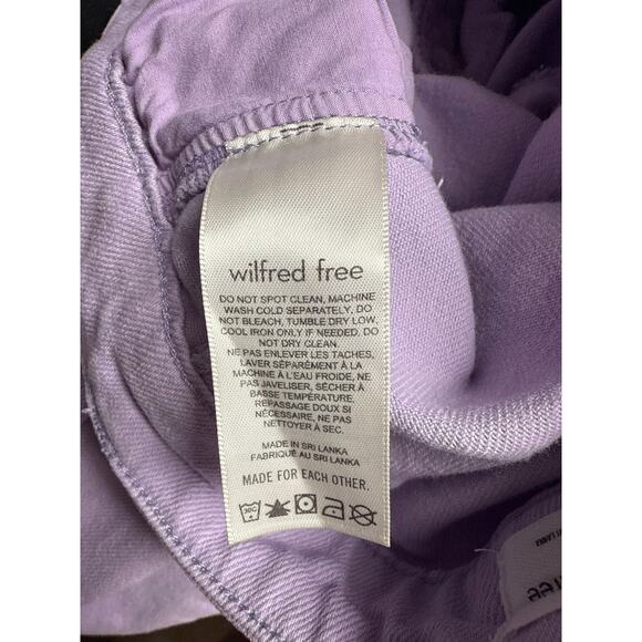 Aritzia Wilfred Free Modern Cargo Pant Light Purple Size 2 High Rise Button Fly - Picture 5 of 7